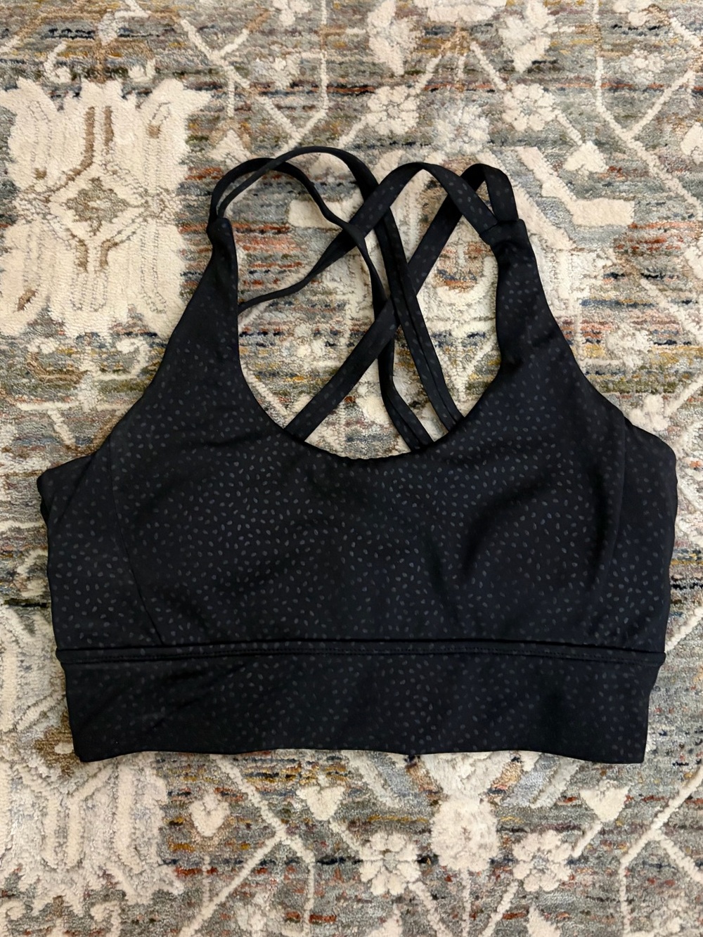 Buffbunny Rosa Sports Bra in Spotted Onyx Black